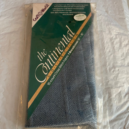 Craft World the Continental Blue Cross Stitch Breadcover To Stitch On 18 By 18 Inches