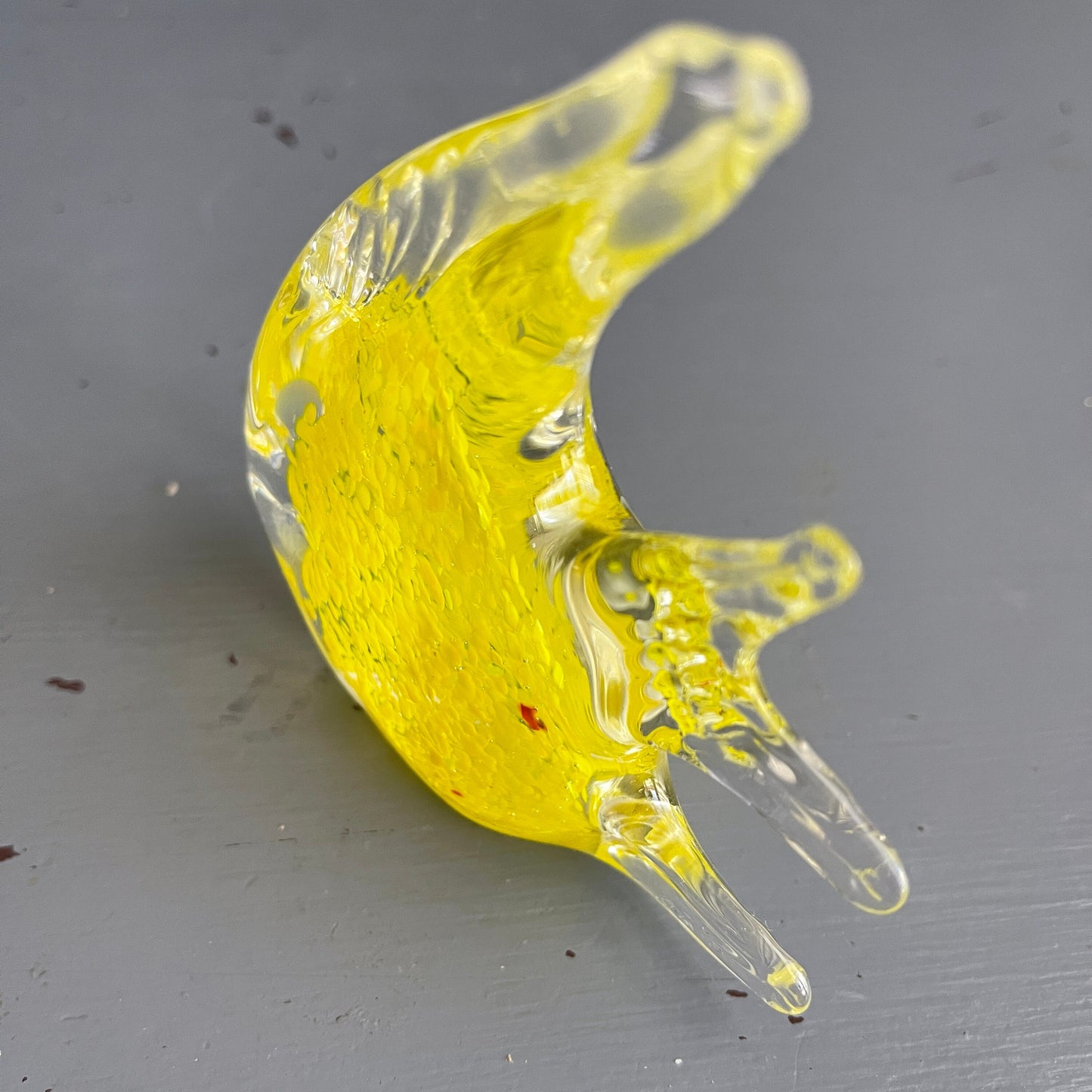 Gorgeous Glass Yellow Angel Fish Sea Life Paper Weight