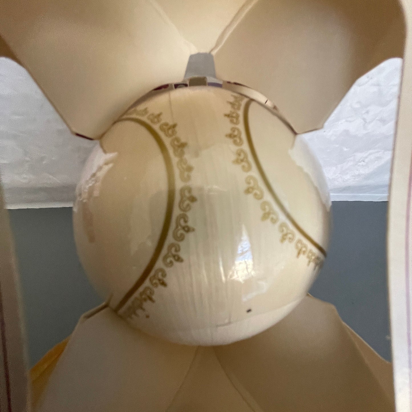 Pyramid Merry Christmas Elf Making Santas List Vintage Plastic Ball Ornament