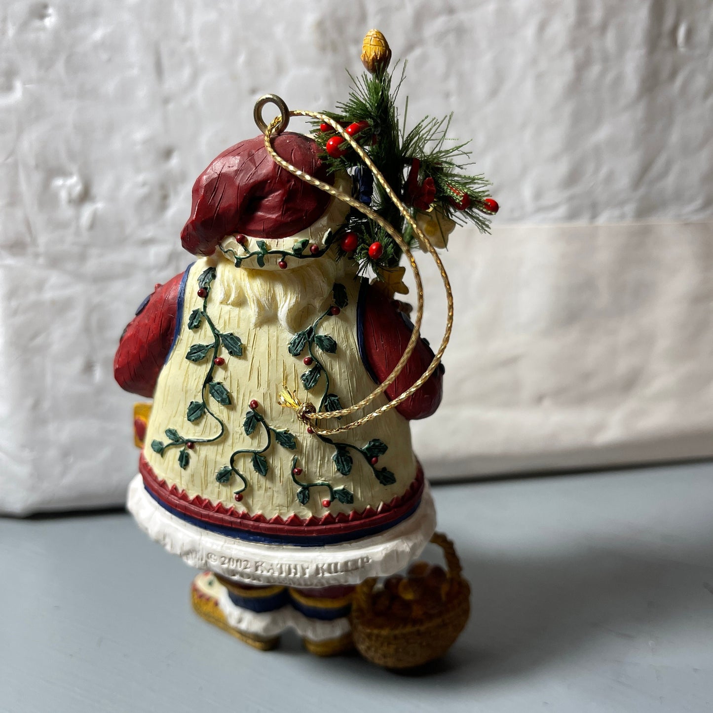 Demdeo Santa Clause with Christmas Tree Plant By Kathy Killip Ornament