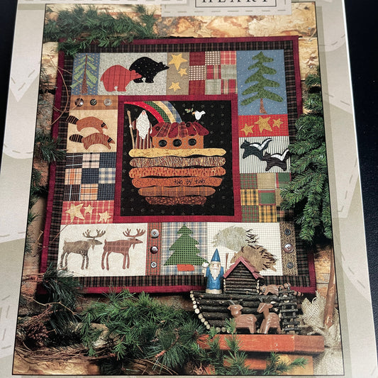 Art To Heart North Woods Noah #129P Vintage 1996 27 by 28 inch Wall Quilt Pattern