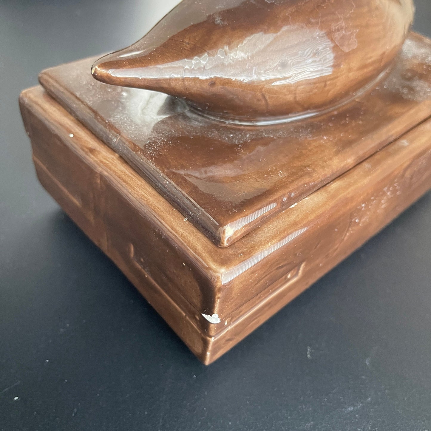 Delightful Duck Porcelain Vintage Collectible Cottagecore Keepsake/Jewelry Box*