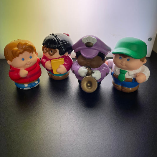 Little Tykes Set of 4 Dan, Book Loving Betty, Saxophone Steve, and Chad Collectible Toys