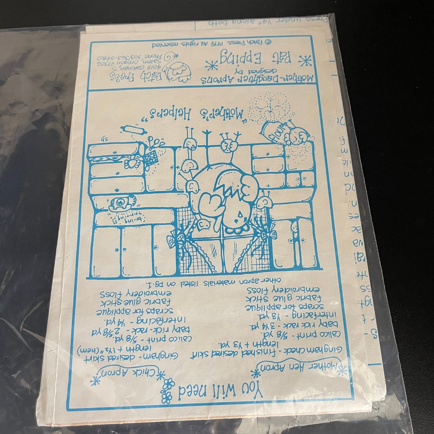 Patch Press Mother Daughter Apron No.339C Vintage Sewing Pattern