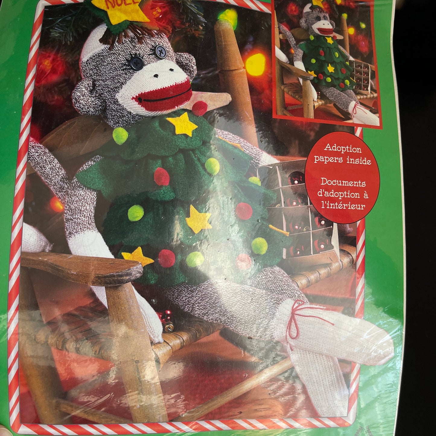 Leisure Arts Noel 21 inch Sock Monkey #46305 Vintage 2003 Stuffed Doll Making Kit