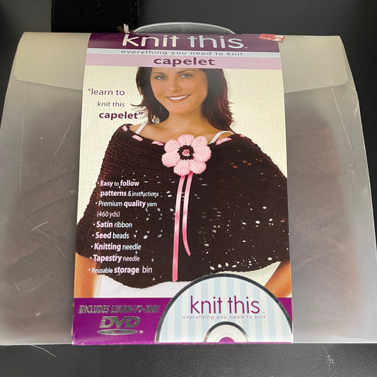 knit this capelet everything you need to knit learn to knit this capelet Includes 460 Yards of Yarn Needles Ribbon and Beads