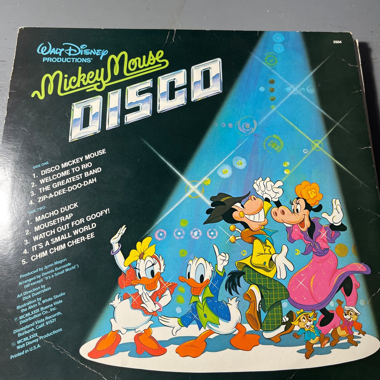 Walt Disney Productions Micky Mouse Disco by Disneyland Records 2504 Vintage 1979 Vinyl Record