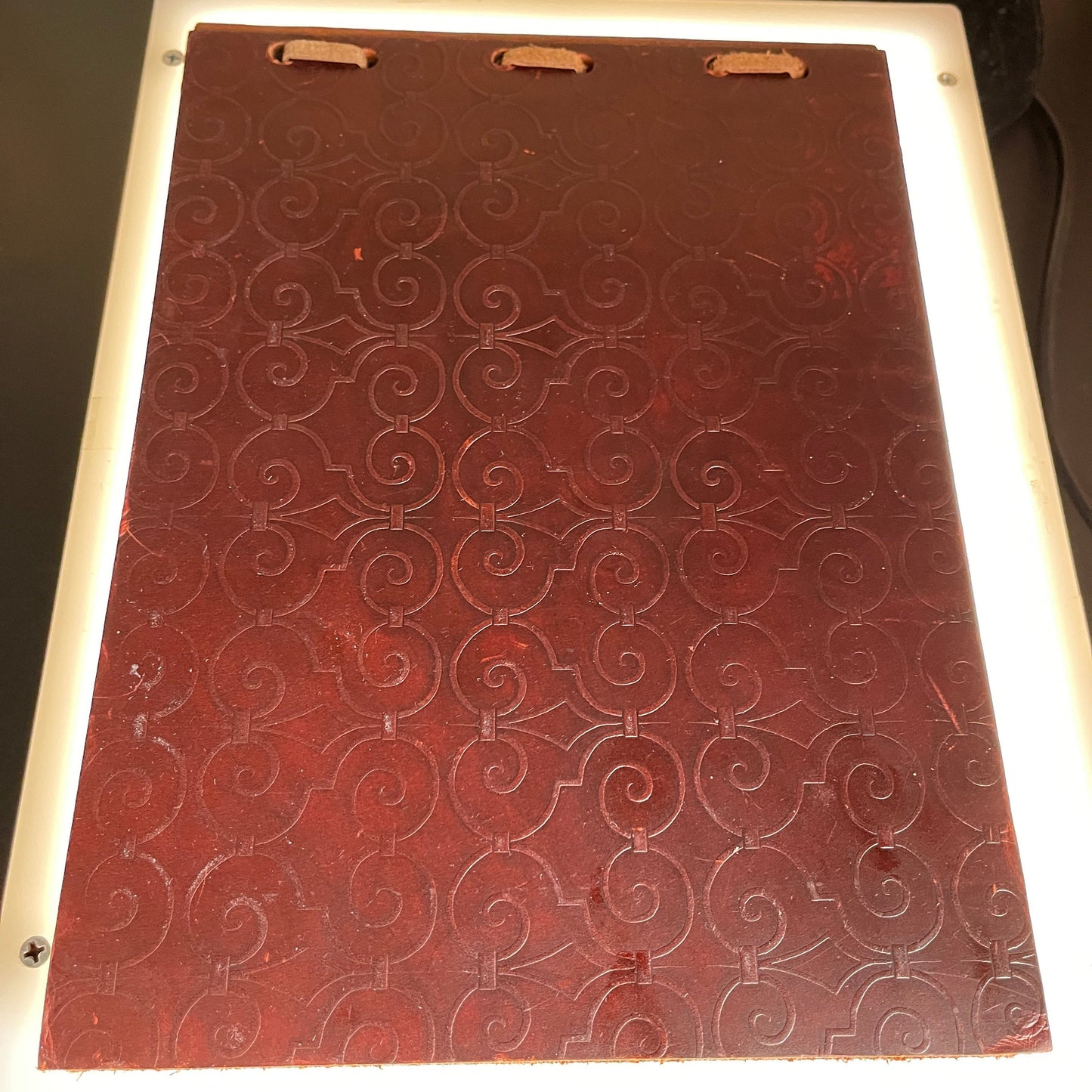 Magnificent Michael Rogers Press hand crafted detailed thick leather bound album see pictures*