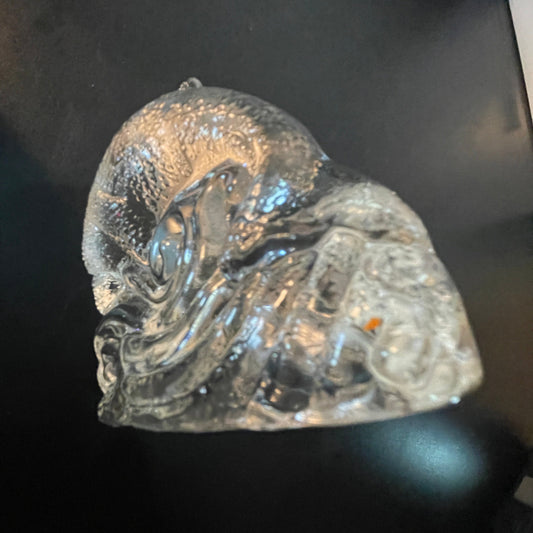 Delightful Delphine clear glass votive holder vintage collectible