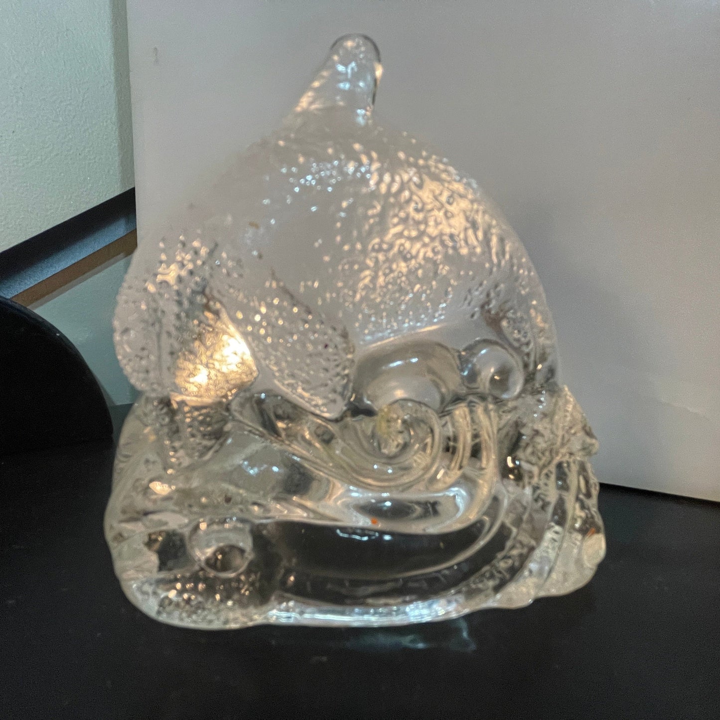 Delightful Delphine clear glass votive holder vintage collectible