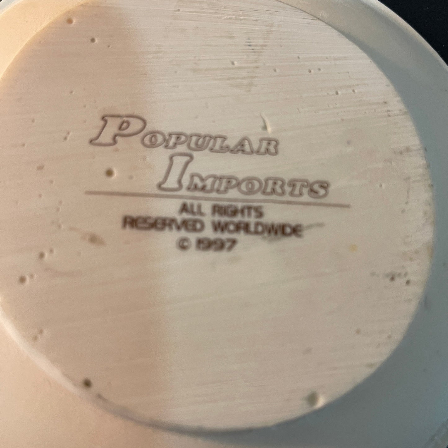 Popular Imports Penguins on ice vintage 1997 ceramic relief 5 inch plate