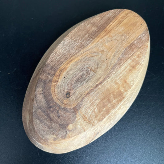 Outstanding Oval Wooden bowl 5.5 inch vintage keepsake collectible trinket dish