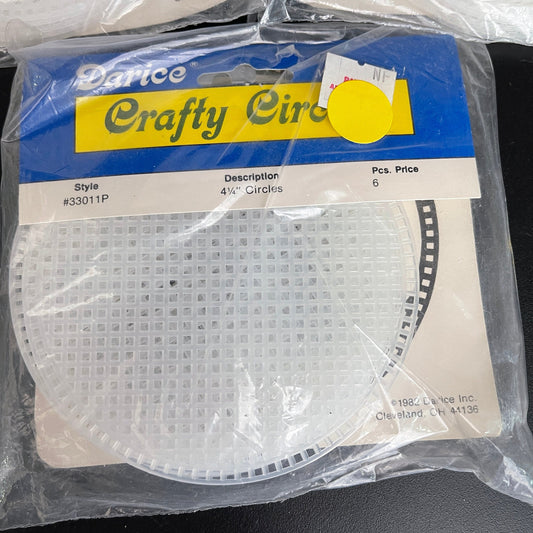 Darice Crafty Circles set of 3 6 packs of 4.25 inch plastic canvas circles