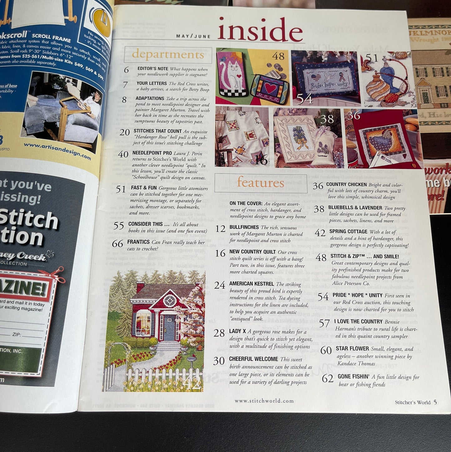 Stitcher's World mixed Lot of 5 vintage chart magazines see pictures and description*