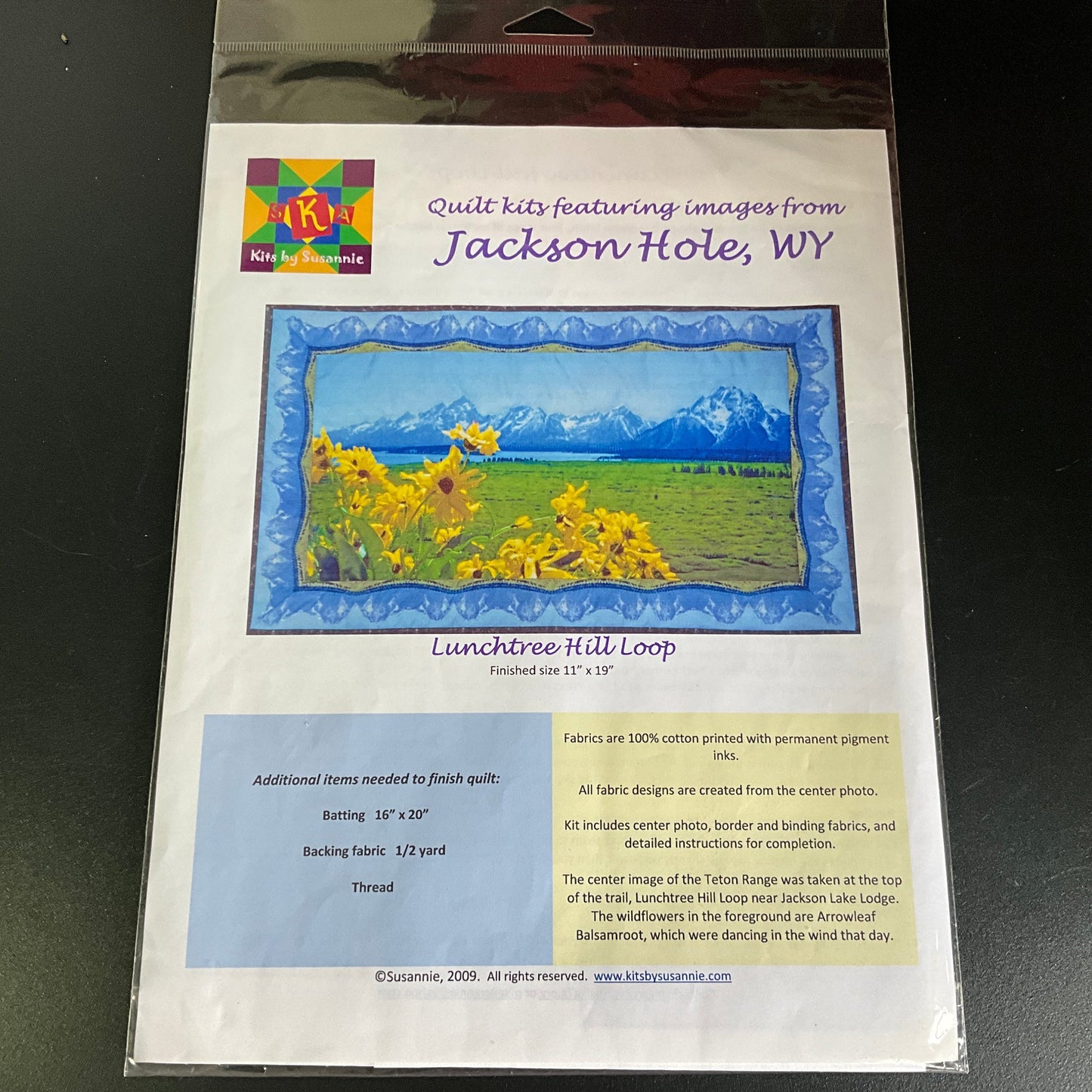 Susannie Jackson Hole, WY Lunchtree Hill LoopPrinted Quilt Fabric