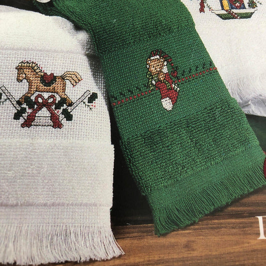 Leisure Arts Fingertips for Christmas Designs by Marina Anderson Vintage 1988, counted cross stitch design booklet