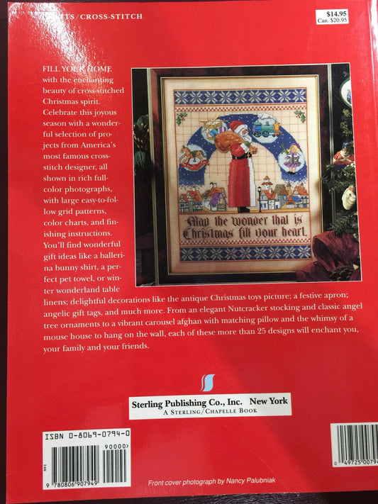 Vintage, 1996, Cross-Stitch Christmas, by Donna Kooler, Counted Cross Stitch, Sterling Publishing