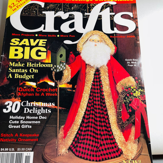 Crafts Magazine, November 2000 Issue with 30 Christmas Delights