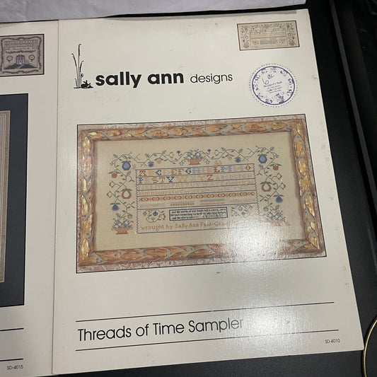 Sally Ann Designs Choice Of Home for the Holidays 1994 or Threads Of Time 1993 Samplers Vintage Cross Stitch Chart
