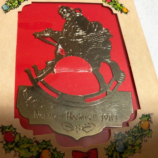 Norman Rockwell, Grandfather and grandson On A Rocking Horse*