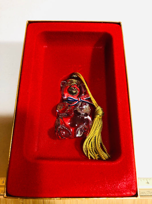 Gorham, Teddy's 100th Anniversary,Patriotic Lead Crystal 3D Ornament