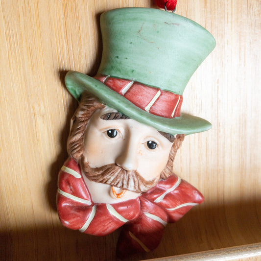 EHW Enterprises, Male Caroler, Vintage 1990, Porcelain Ornament