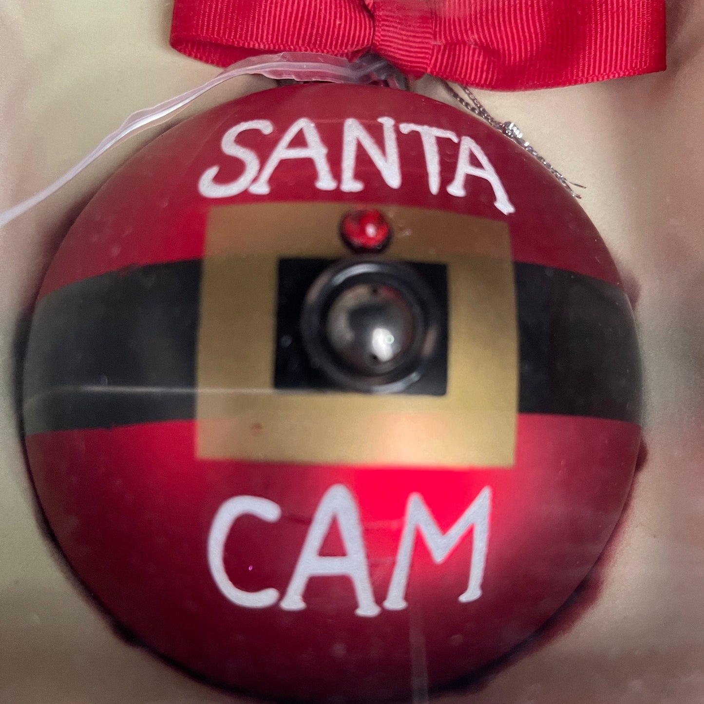 Dazzling Dennis East International Santa Cam 3.5 inch ball ornament