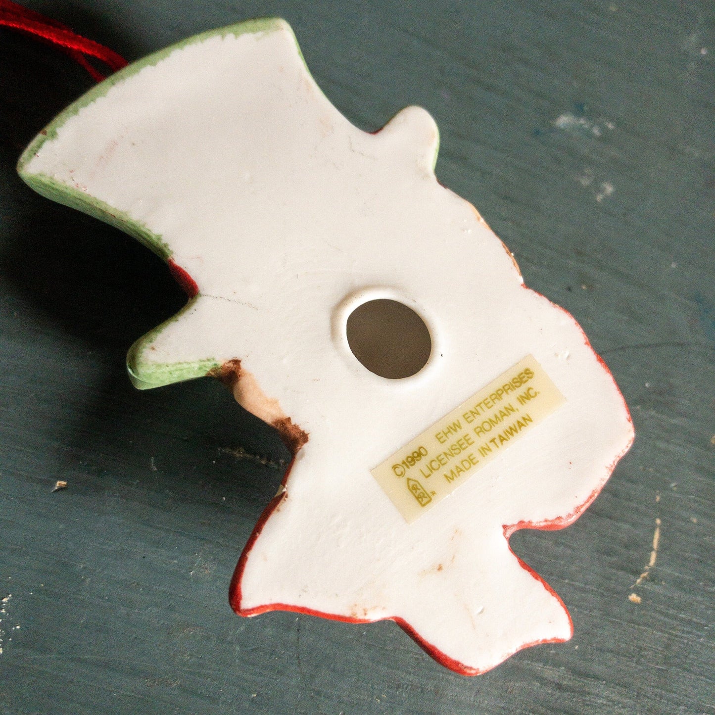 EHW Enterprises, Male Caroler, Vintage 1990, Porcelain Ornament