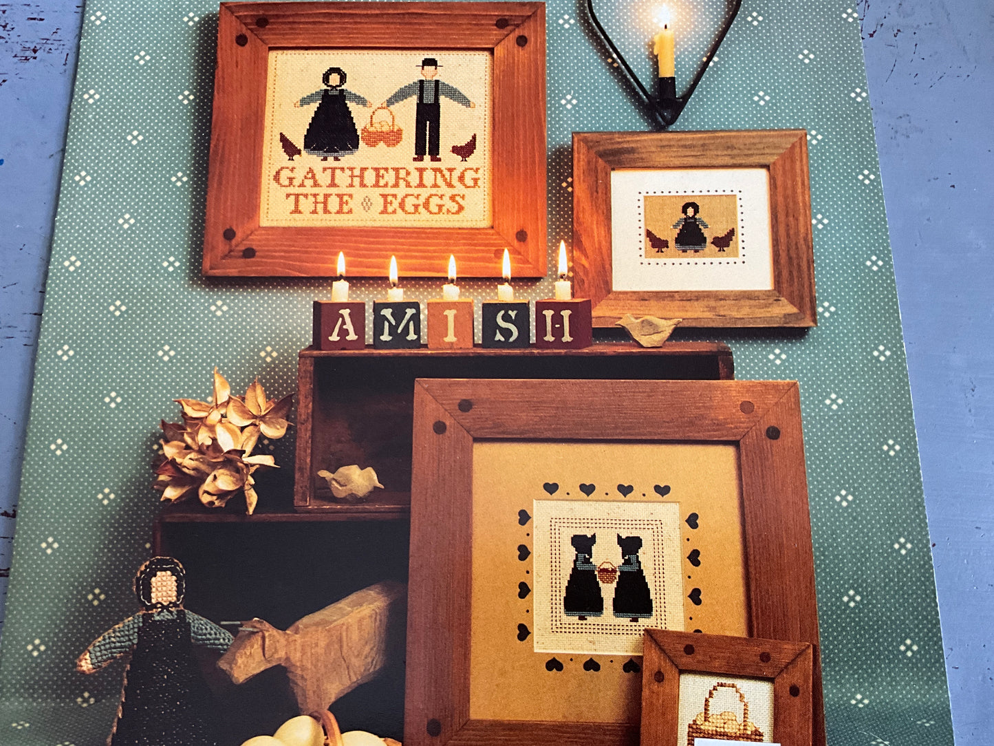 Homespun Elegance The Amish Gathering The Eggs counted cross stitch chart