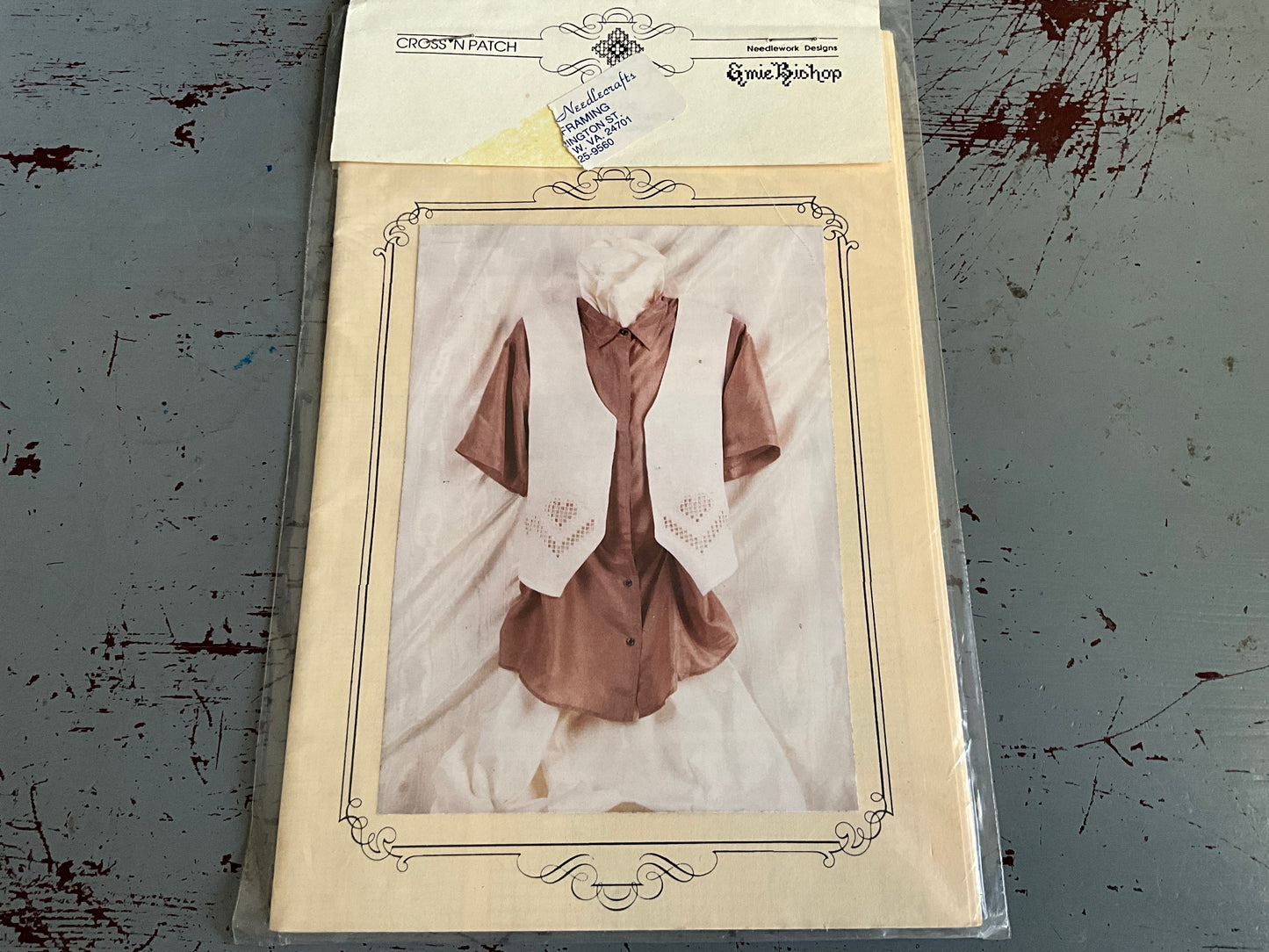 Cross N’ Patch beautiful cross stitch pattern for vest