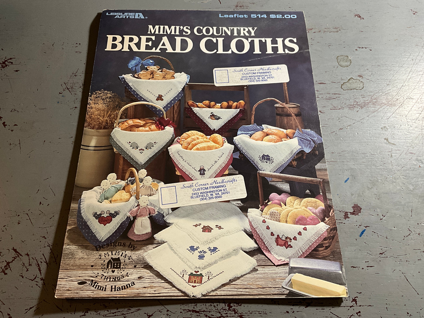 Leisure Arts Bread cloth design charts set of 3 with Charles Craft stitch-able bread Cover see description*