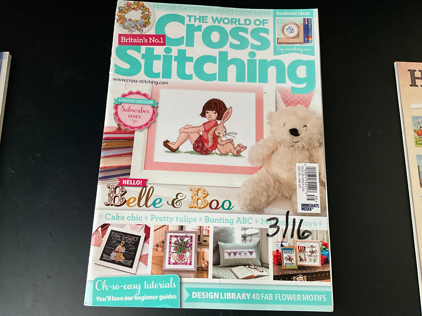 The World of Cross Stitching February-April & June-August 2016 magazines lot of 6 issues Britain’s No. 1