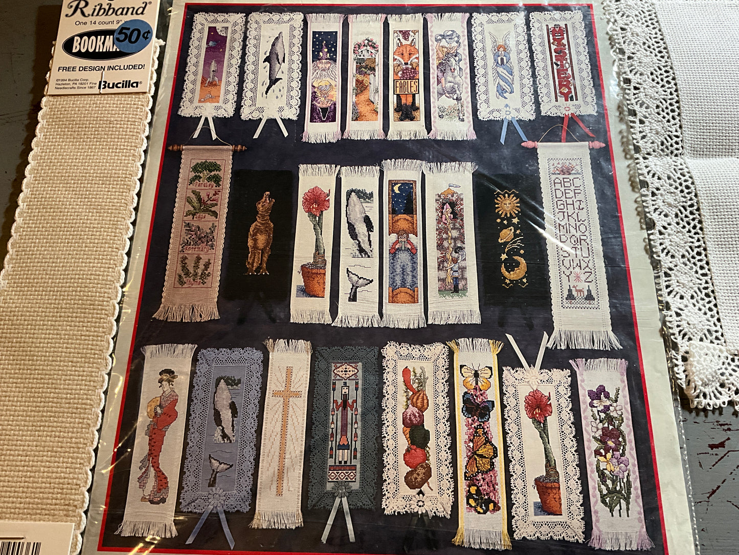 Cross My Heart Mark That Spot bookmark cross stitch chart with 2 bookmarks