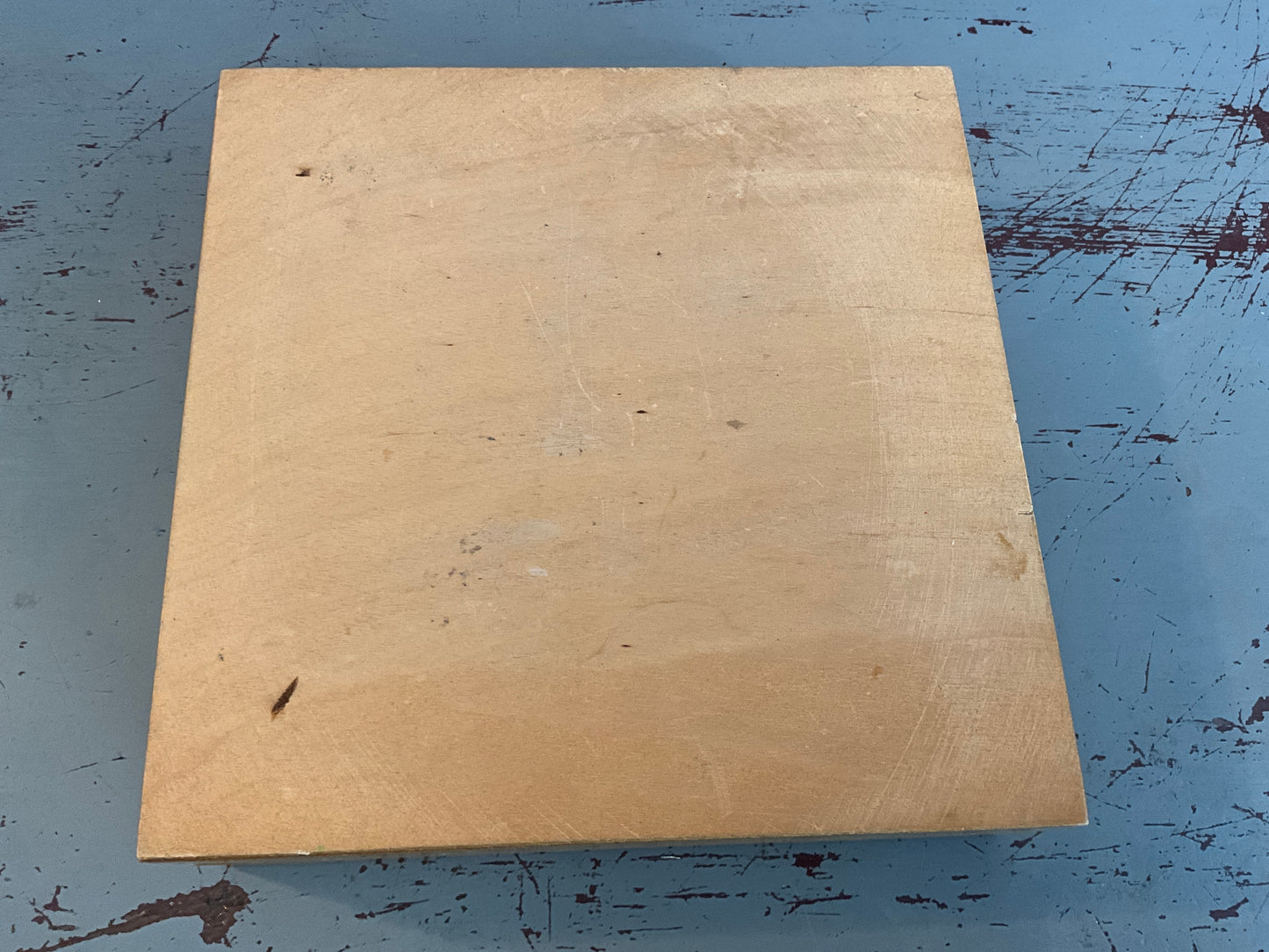 Russian blue domed church Cathedral hand painted embossed wooden trinket/jewelry box signed by artist