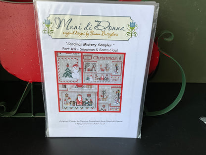 Mani di Donna Cardinal Mystery Sampler Part #1 through Part#4 cross stitch charts*