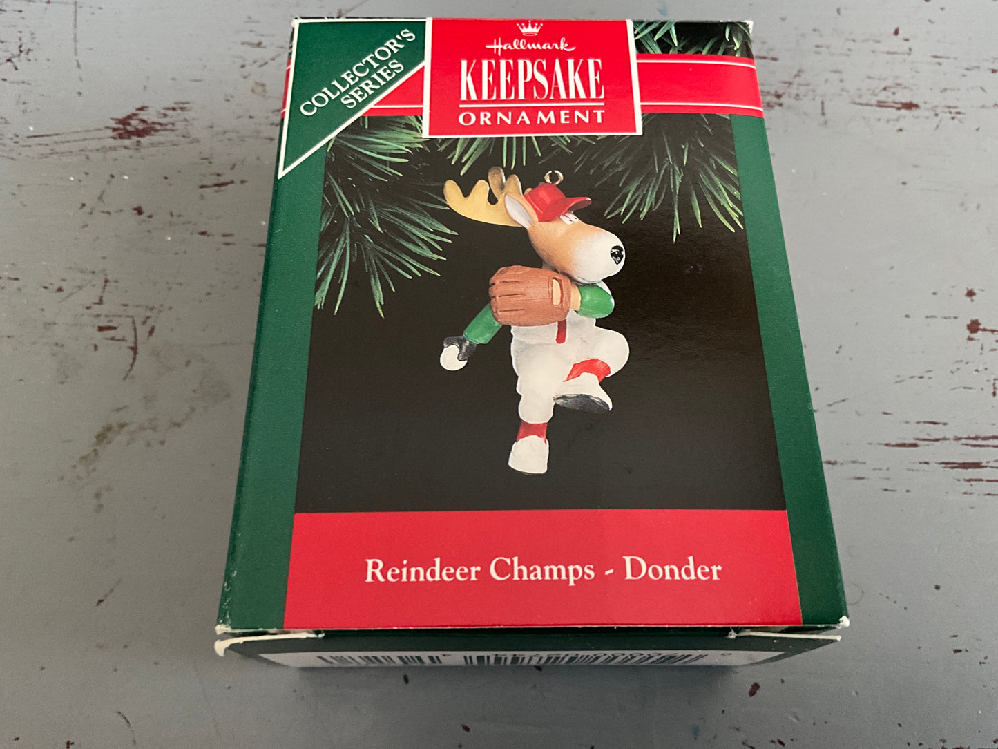 Hallmark  Reindeer Champs - Donder Playing Baseball1992 Keepsake Ornament QX528-4