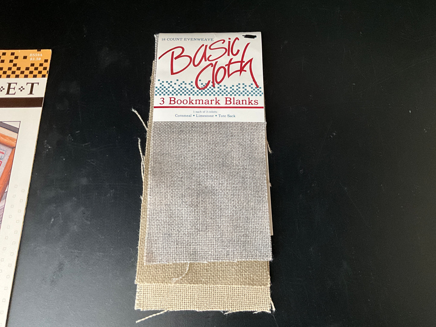 Back Street Designs Basic Bookmarks I cross stitch chart plus 3 Basic Cloth 18 count bookmark blanks