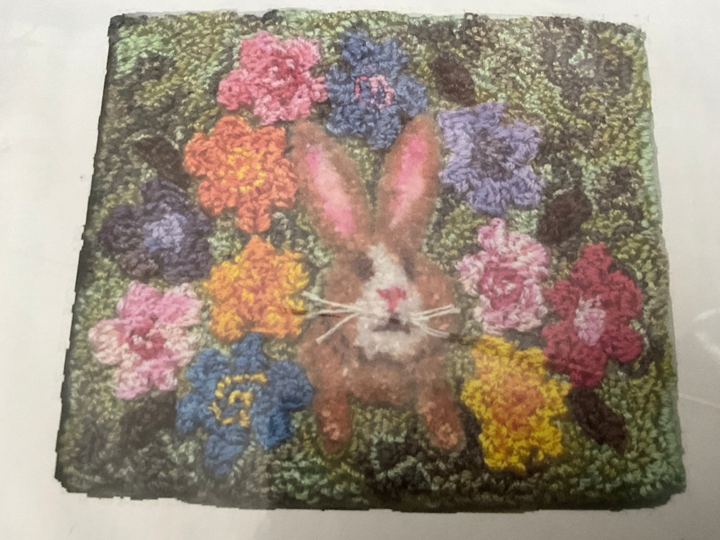 Charlotte Dudley choice punch needle embroidery with printed fabric