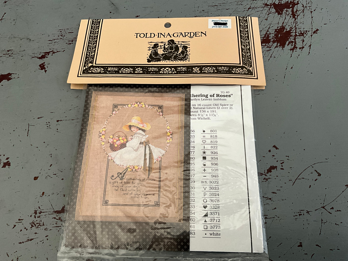 Told-In-A-Garden A Gathering of Roses cross stitch chart