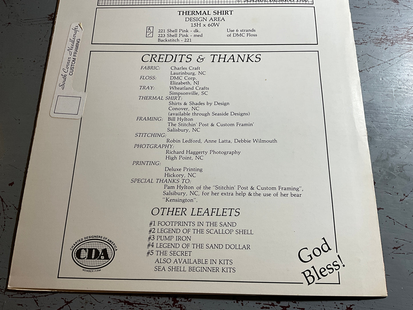 Seaside Designs Broken Dreams June Knight Berry Leaflet 6 counted cross stitch chart