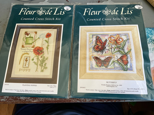 Fleur de Lis choice counted cross stitch kits see pictures and variations