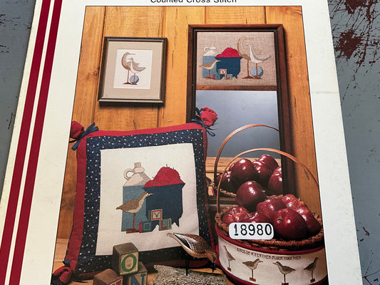 June Grigg designs Birds Of A Feather Lasting Impressions Leaflet 204 counted cross stitch chart