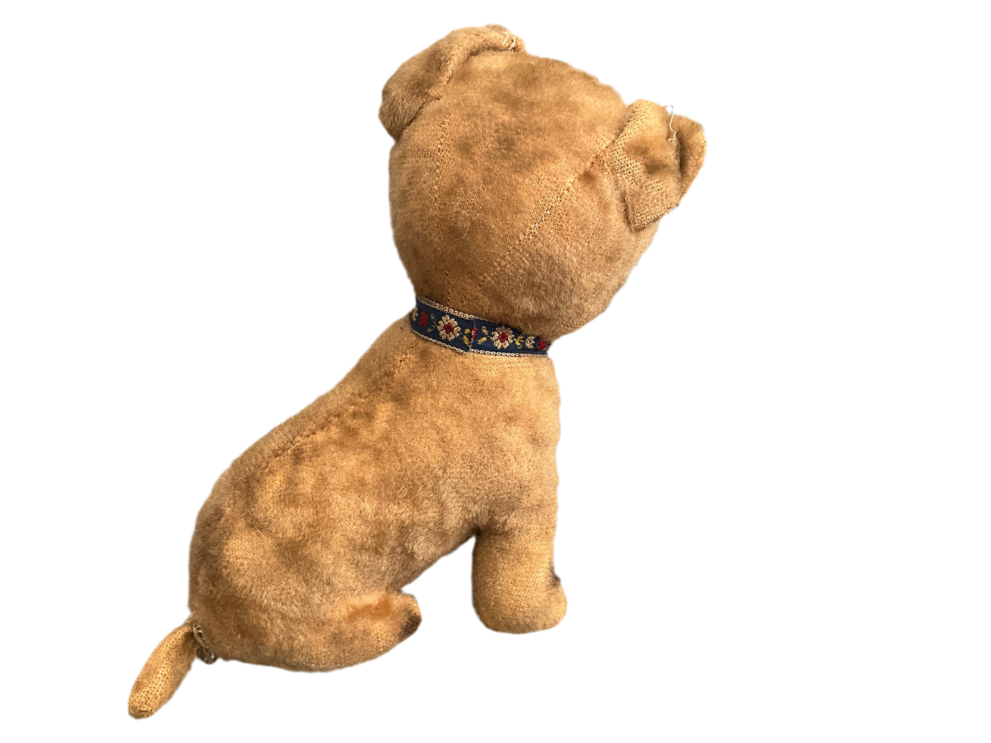 Magnificent mohair puppy plush toy collectible 1920s antique toy!