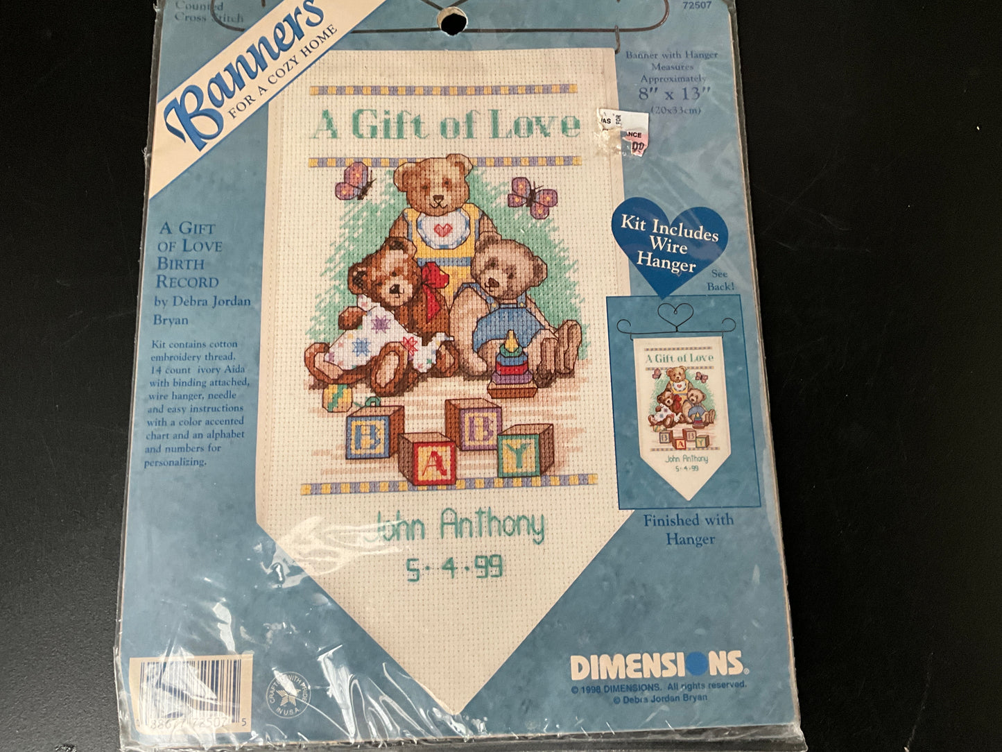Baby announcement choice cross stitch kits see pictures & variations