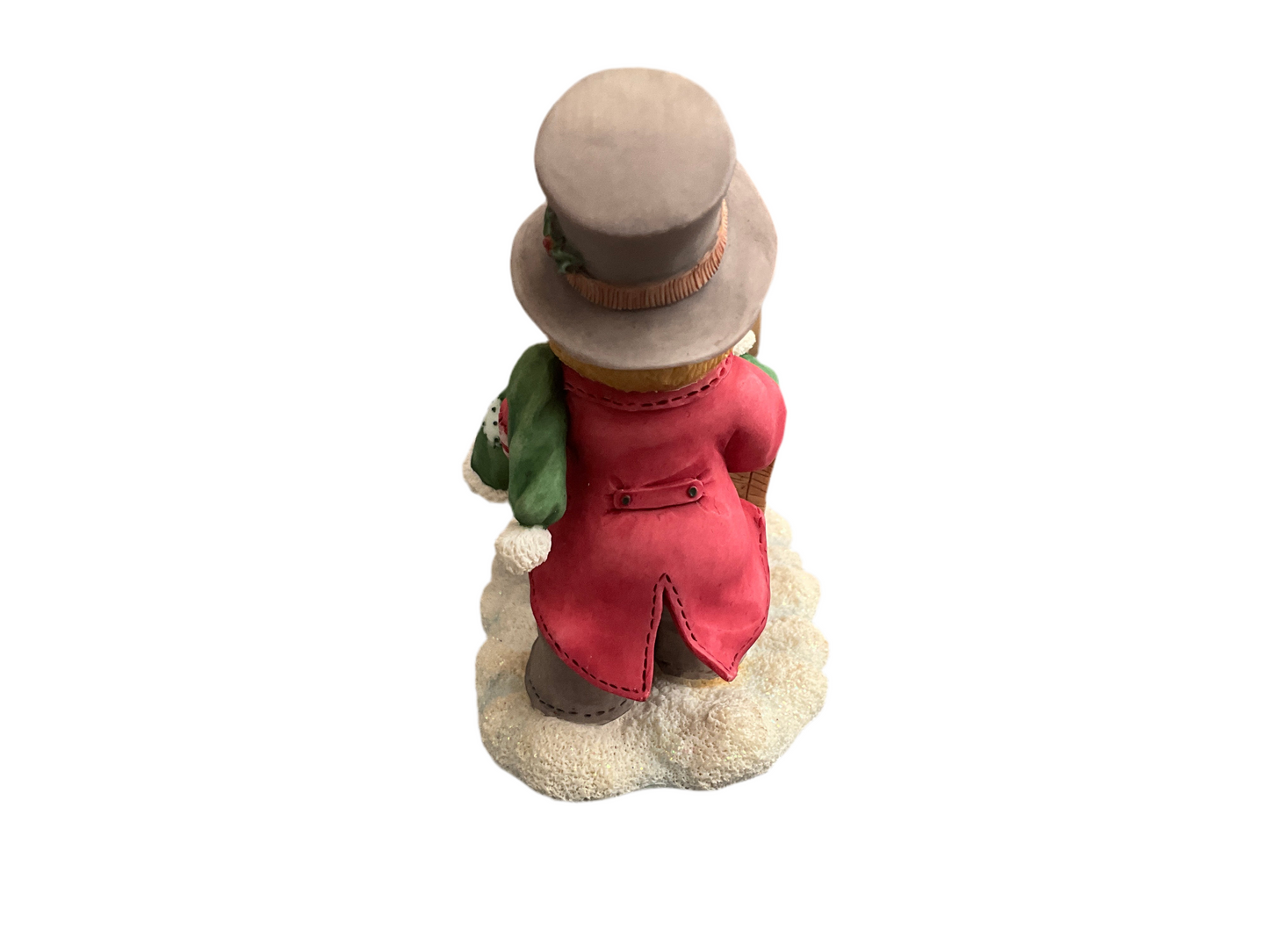 Cherished Teddies Lindsey and Lyndon walking in a winter wonderland boy pushing a girl in a sleigh figurine