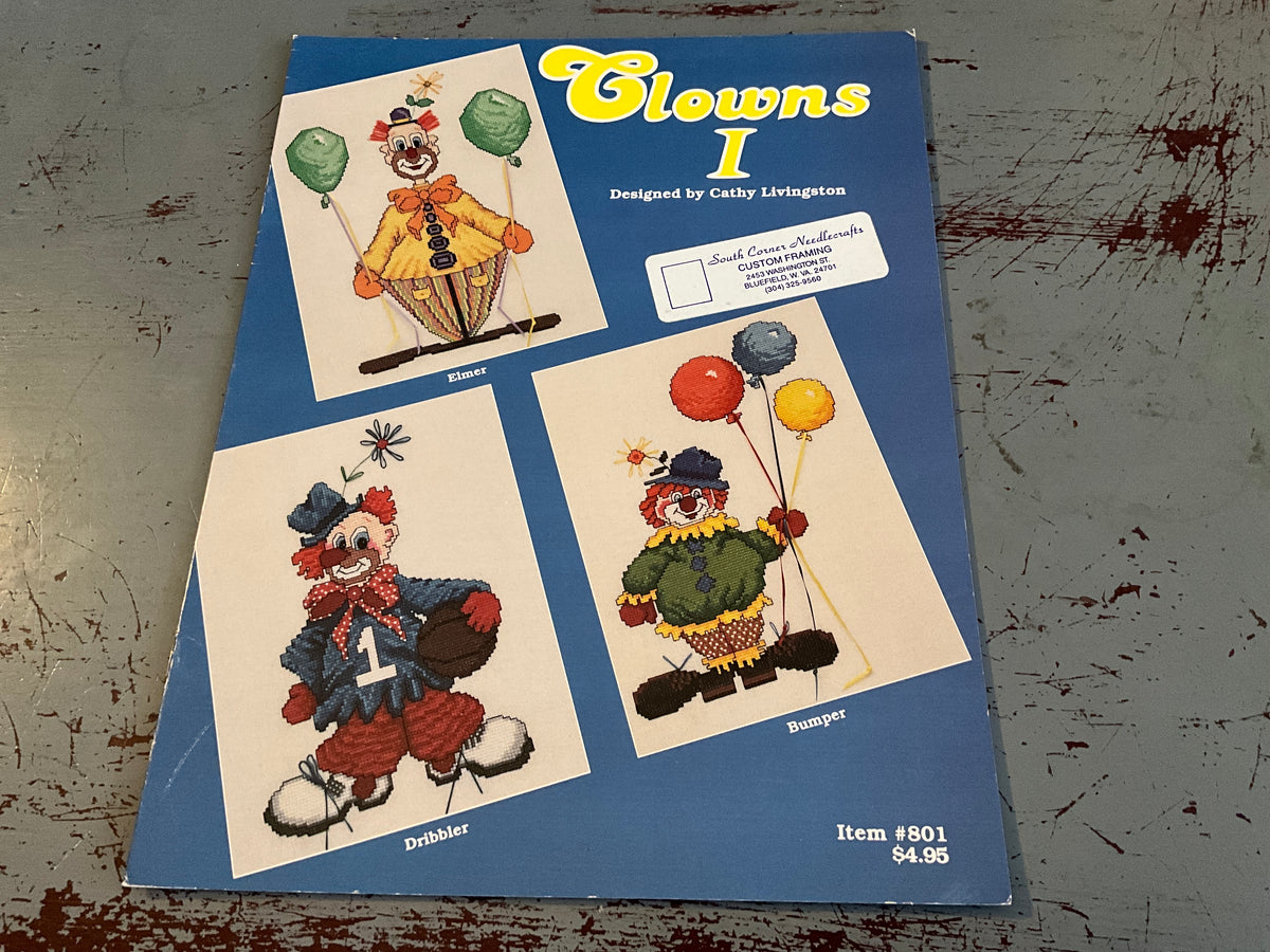 Clowns I Designed by Cathy Livingston Item # 801 counted cross stitch chart