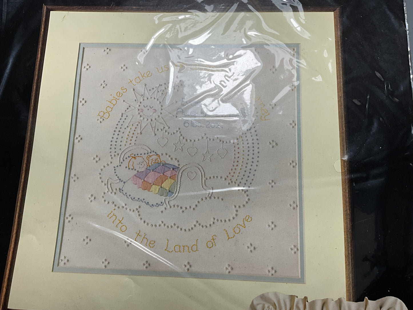 Dimensions Special Journey Birth Record 4122 candlewicking kit