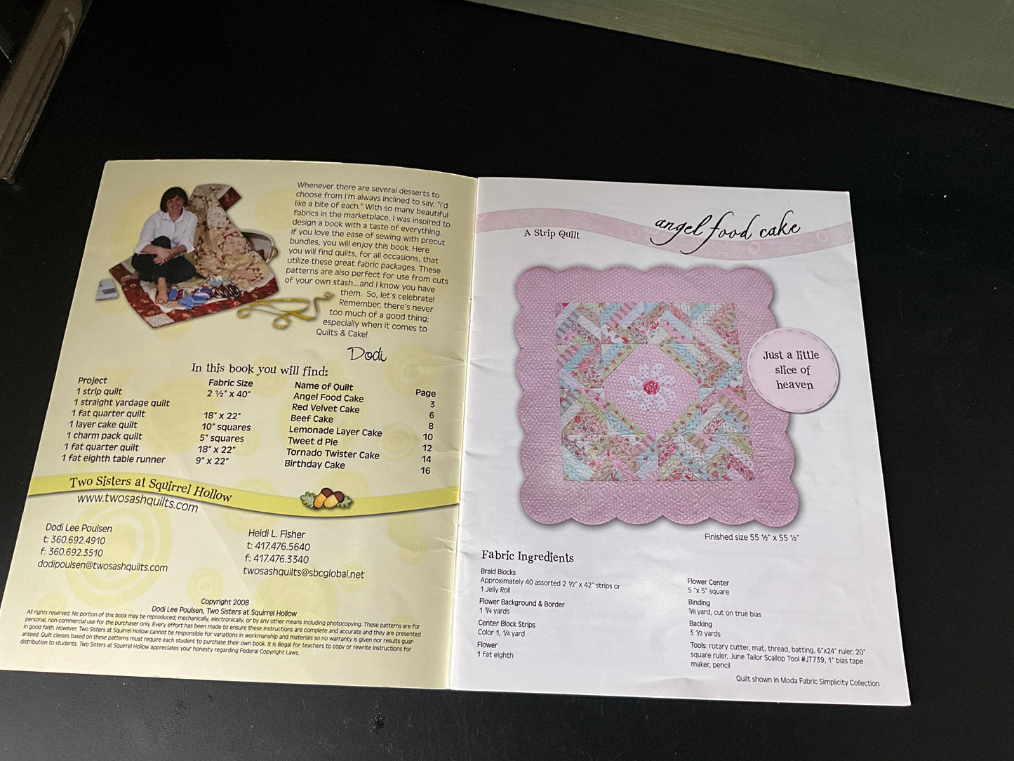 Have Your Cake & Eat It Too Two Sisters of Squirrel Hollow Quilt Patterns with Recipes