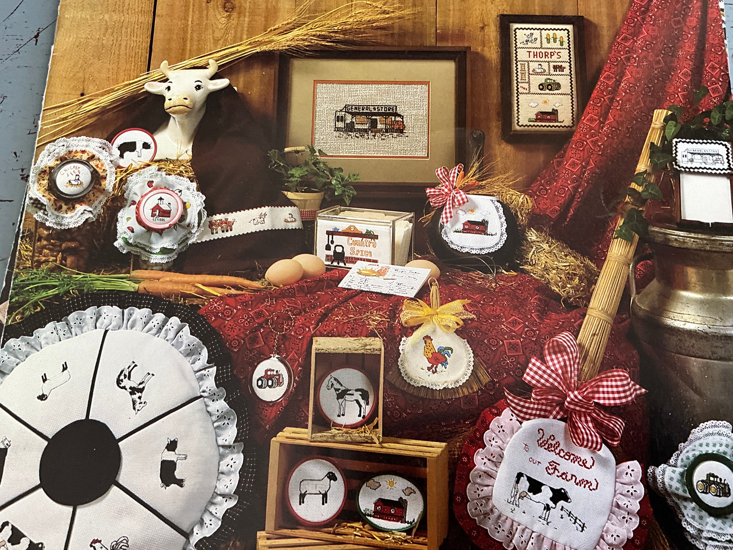 This and That…For My Mom & down on the farm set of 2 Spinning Wheel Yvonne M. thorp counted cross stitch charts