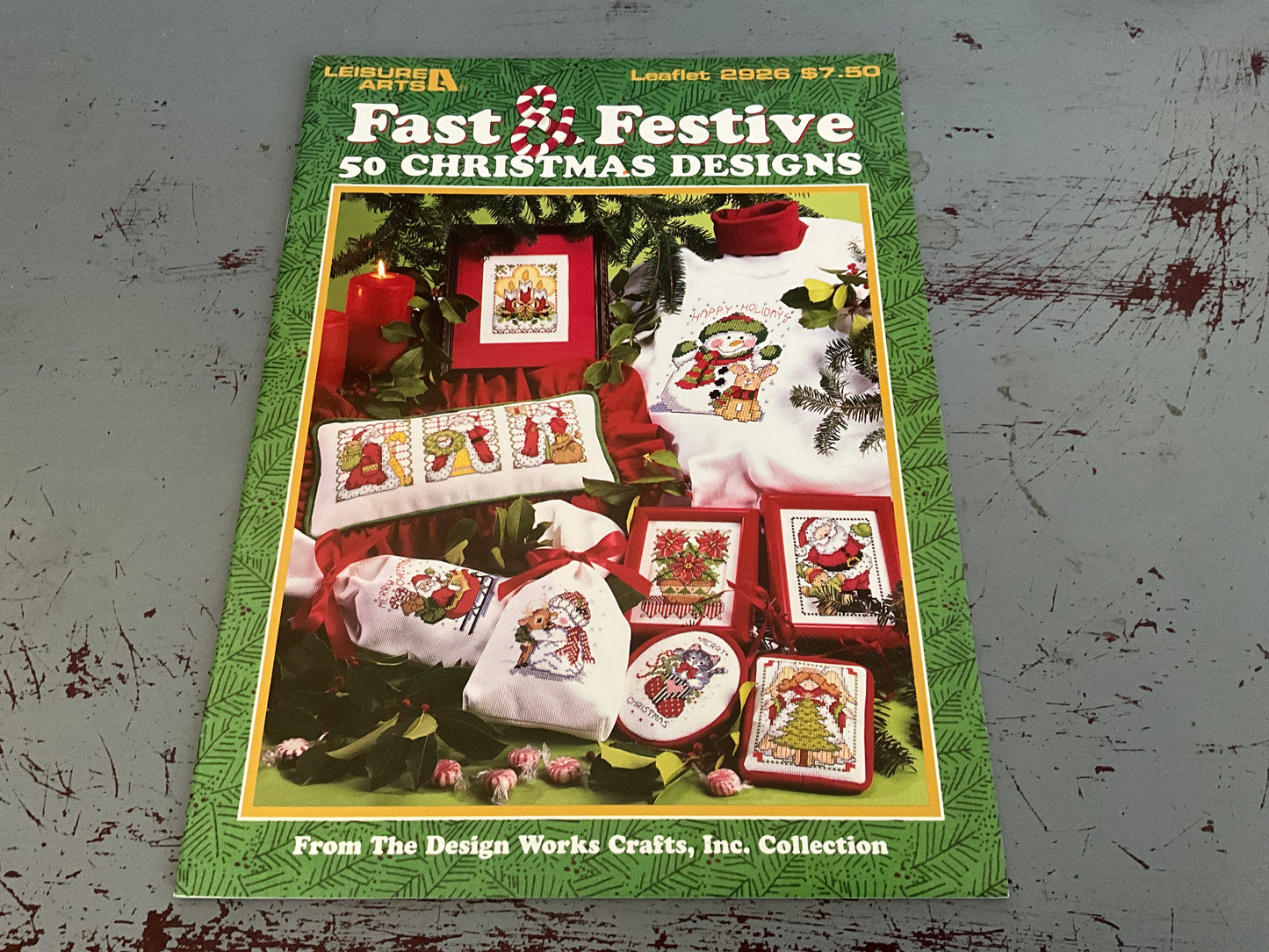 Leisure Arts Fast & Festive 50 Christmas Designs from the DesignWorks Crafts Collection counted cross stitch chart